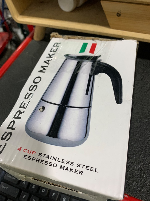 Photo 1 of kkhouse Stainless Steel Coffee Pot Mocha Espresso Latte Percolator Stove Coffee Maker Pot Percolator Drink Tool Cafetiere Latte Stovetop (200ml)