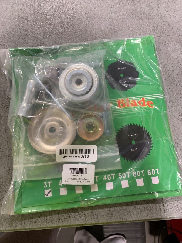 Photo 1 of PLAXNS 10" x 3 Teeth Carbon Steel Brush Cutter Blades,10" x 80T Carbide Tip Brush Cutter Trimmer Compatible for Husqvarna, Stihl, Oregon, and Hitachi Trimmer, Lawnmower (with 2 Different Adapter Kits)