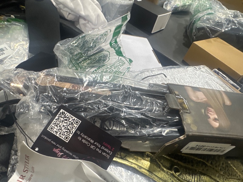 Photo 1 of SKIMI Airflow Styler, Titanium Flat Iron Hair Straightener, Professional Curling Iron with Cooling Air Vents to Lock in Style, 5 Temps & Dual Voltage, Auto Off(Black & Champagne).