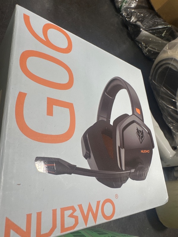 Photo 1 of NUBWO Wireless Gaming Headset with Mic for Ps5 Ps4 PC, Zero Interference, 100-Hour Battery All-Day Play, 23ms Sync? for Fortnite & Call of Duty/FPS Gamers, Triple Mode All Devices Compatible - Orange