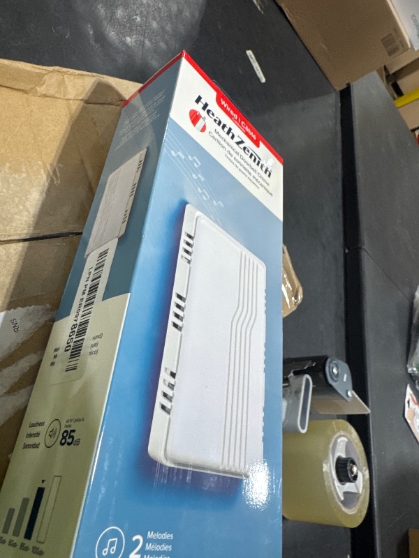Photo 1 of Heath Zenith Wired Mechanical Doorbell Chime, White, Plastic, Wired, 2 Tunes, Vertical, Horizontal, 80 dB, Button Not Included