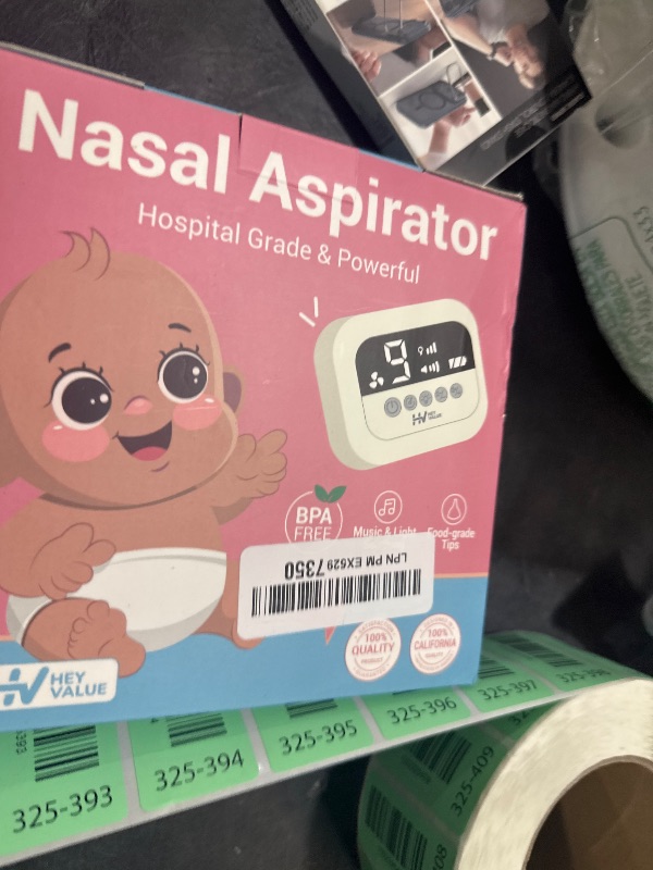 Photo 1 of HEYVALUE Nasal Aspirator for Baby, Hospital Grade Nose Sucker with 9 Levels Suction, Night Light and Nursery Rhyme Soothing Function, Electric Nose Suction for Baby with Food-Grade Silicone Tips