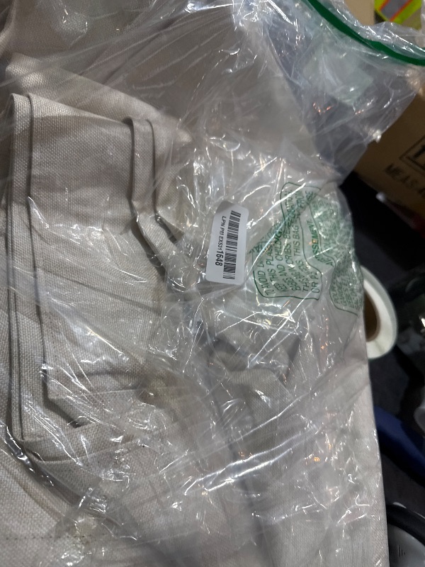 Photo 1 of 100% Blackout Shield Linen Blackout Curtains for Bedroom 84 Inches Long, Back Tab/Rod Pocket Living Room Drapes, Thermal Insulated Blackout Curtains 2 Panels Set, 50" W x 84" L, Cream