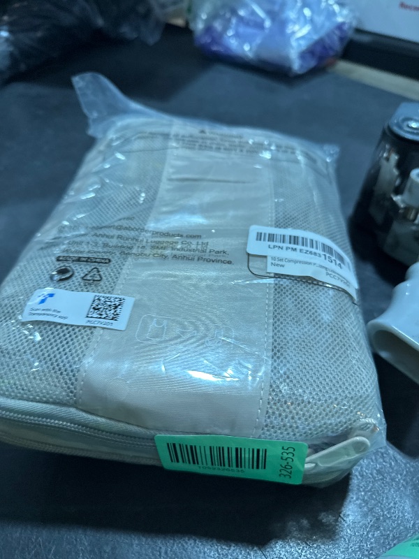 Photo 1 of 10 Set Compression Packing Cubes for Travel Women Mom,OlarHike Luggage Clothes Storage Gifts for Travelers,Airplane/Cruise/Car/Train Travel Essentials,Compressible Expandable Saver Space Bags(Beige)