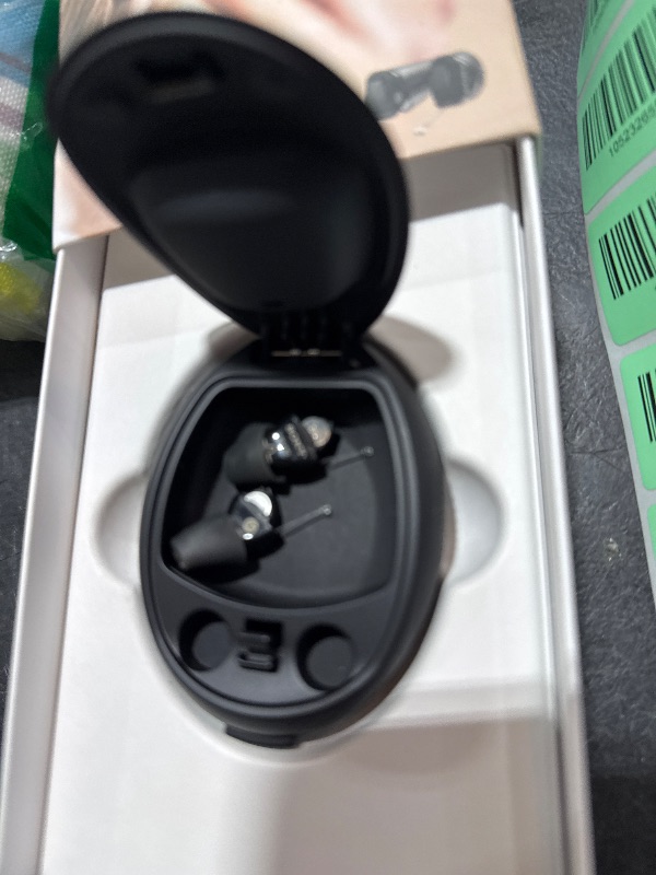 Photo 1 of Sony CRE-C10 Self-Fitting OTC Hearing Aids for Mild to Moderate Hearing Loss, Prescription-Grade Sound Quality, Compact Virtually Invisible Design, Customizable App, and Replaceable Batteries, Black
