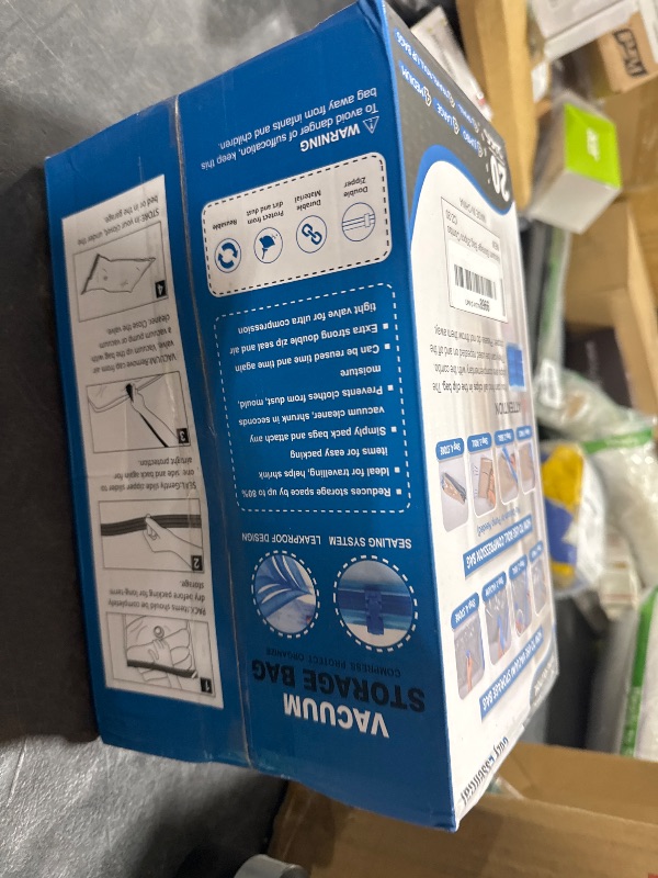 Photo 1 of 20 Pack Vacuum Storage Bags, Space Saver Bags (4 Jumbo/4 Large/4 Medium/4 Small/4 Roll) Compression for Comforters and Blankets, Sealer Clothes Storage, Hand Pump Included