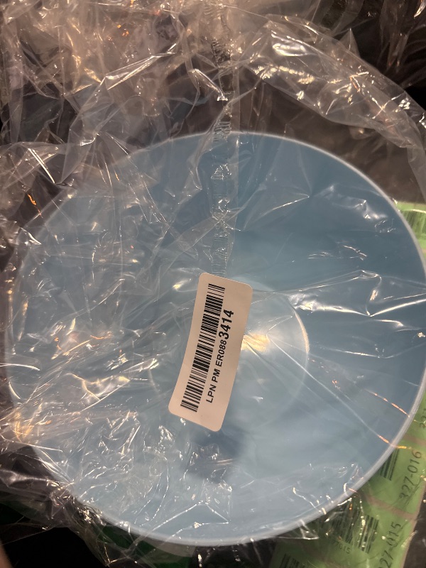 Photo 1 of YBM HOME 8-Inch Plastic Serve Mixing Bowl for Everyday Meals - Ideal for Cereal, Snacks, Popcorn, Salad, and Fruits, Microwave Safe, Blue