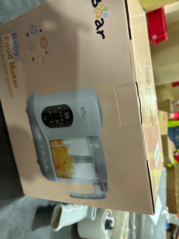 Photo 1 of BEAR 2024 Baby Food Maker | One Step Baby Food Processor Steamer Puree Blender | Auto Cooking & Grinding | Baby Food Puree Maker with Self Cleans | Touch Screen Control, White