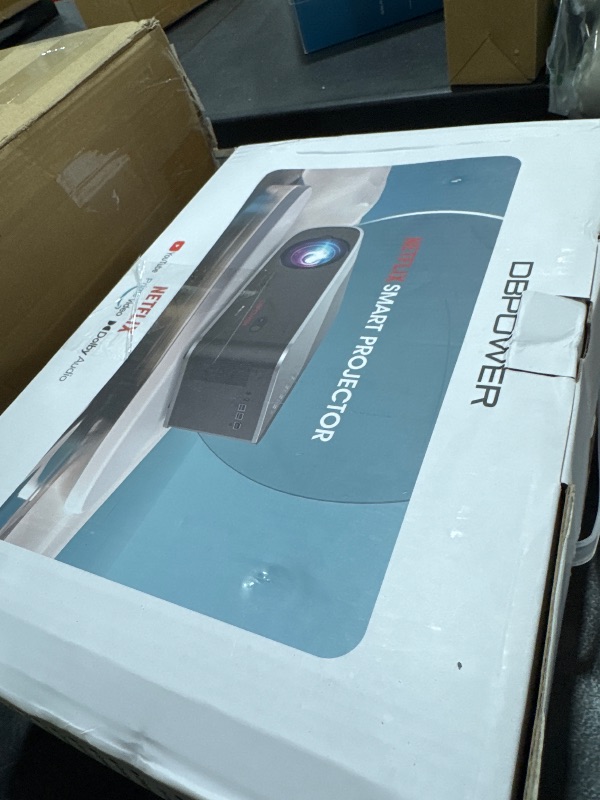 Photo 1 of [Auto Focus/Netflix-Certified/Dolby Audio]Smart Projector with WiFi and Bluetooth, DBPOWER Projector Built-in Apps, Native 1080P, Auto 6D Keystone, Upgraded Fan Cooling for Outdoor Movie Home Theater
