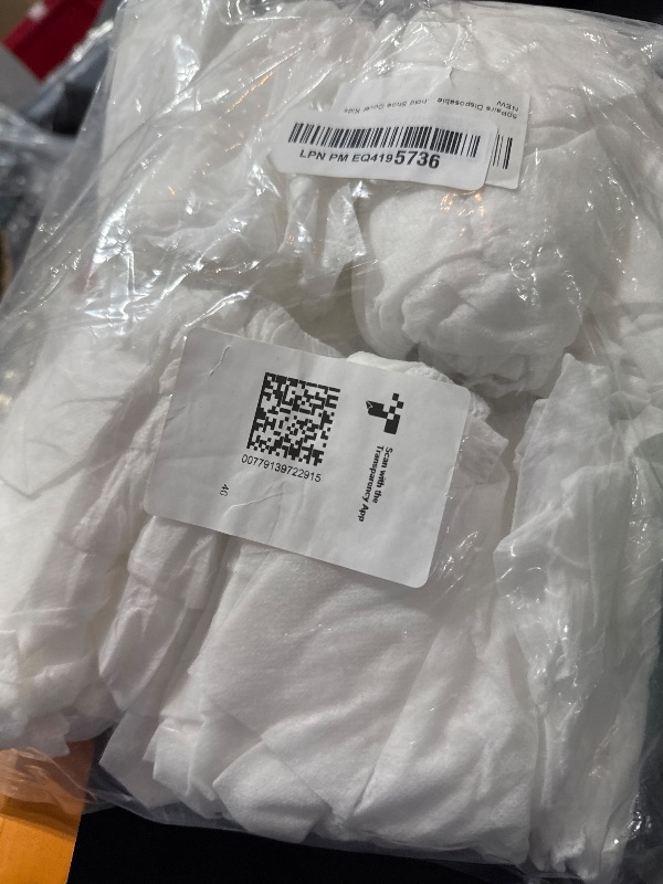 Photo 1 of 100 Pcs White Shoe Covers Disposable (Bulk Pack of 50 Pairs) – Non-Woven Booties for Shoes Covers, Stretchable Up to 15.7"– Soft & Durable, Fit for Home, Travel, Workplace & Real Estate Shows