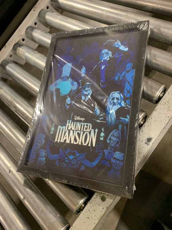 Photo 1 of Open Road Brands Disney Haunted Mansion Character Collage Framed Wood Wall Decor - Spooky Haunted Mansion Wall Art for Kids' Playroom & Bedroom