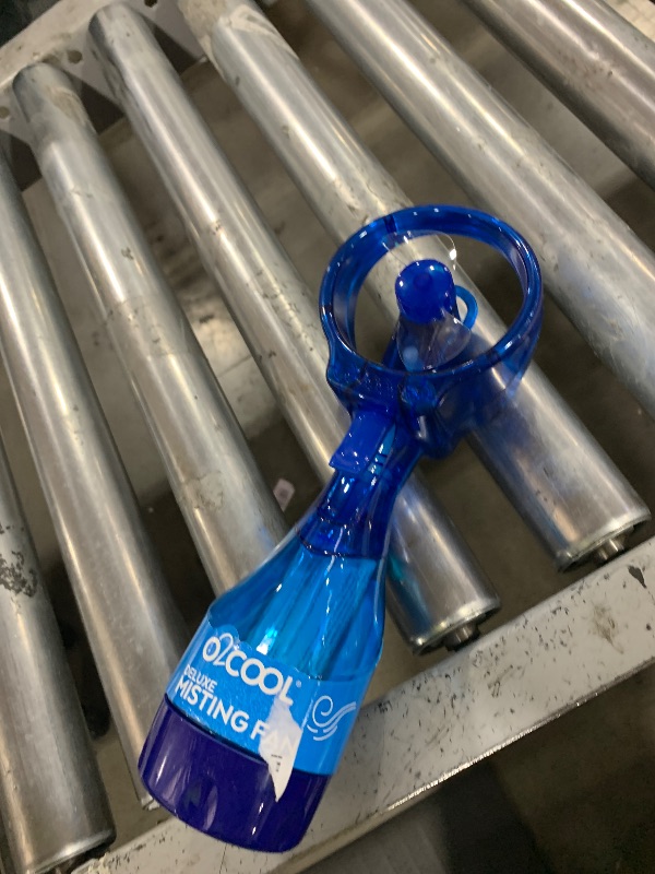 Photo 1 of O2COOL Deluxe Handheld Battery Powered Water Misting Fan (Dark Blue)