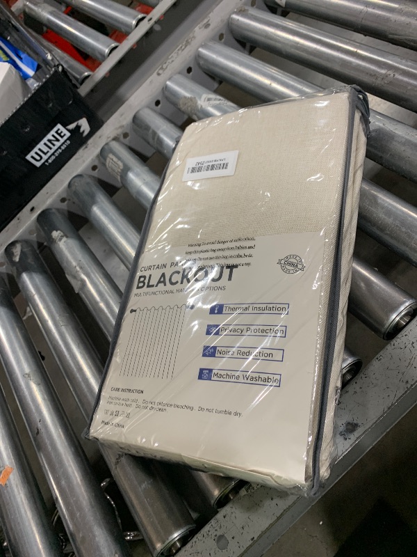 Photo 1 of 100% Blackout Shield Linen Blackout Curtains for Bedroom 84 Inches Long, Back Tab/Rod Pocket Living Room Drapes, Thermal Insulated Blackout Curtains 2 Panels Set, 50" W x 84" L, Cream