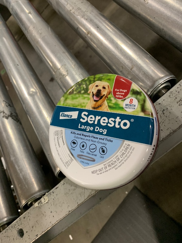 Photo 1 of Seresto Large Dog Vet-Recommended Flea & Tick Treatment & Prevention Collar for Dogs Over 18 lbs. | 8 Months Protection