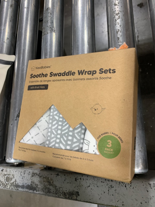 Photo 1 of KeaBabies 3-Pack Swaddles for Newborns, Girls, Boys with Hats - Organic Soft Baby Sleep Sacks, Breathable Baby Swaddle 3-6 Months Beanies Set, Premie Infant Sleep Sack 0-3 Months (Nordic)