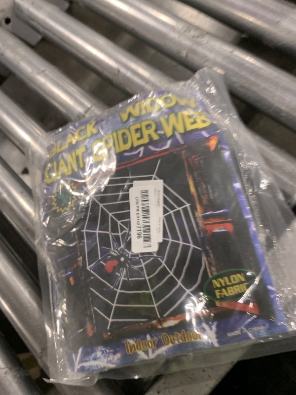 Photo 1 of Giant Spider Web Halloween Decorations - Realistic Spider String Rope Props, Round Fake Cobweb Elastic Belt for Spooky Haunted House Window Decor, Trick-or-Treat, Indoor Outdoor Party Favor (Black)