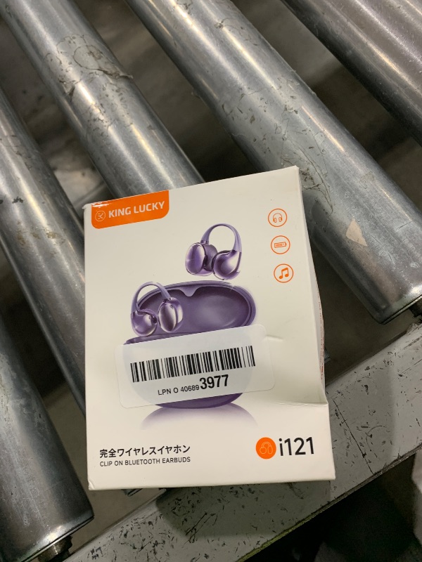 Photo 1 of King Lucky Clip on Earbuds Open Ear Wireless Bluetooth 5.4 Headphones with Mic, 50H Play, Noise Cancelling, Waterproof, Comfortable for Small Ears & Glasses Wearers, Sports, Workouts, Purple