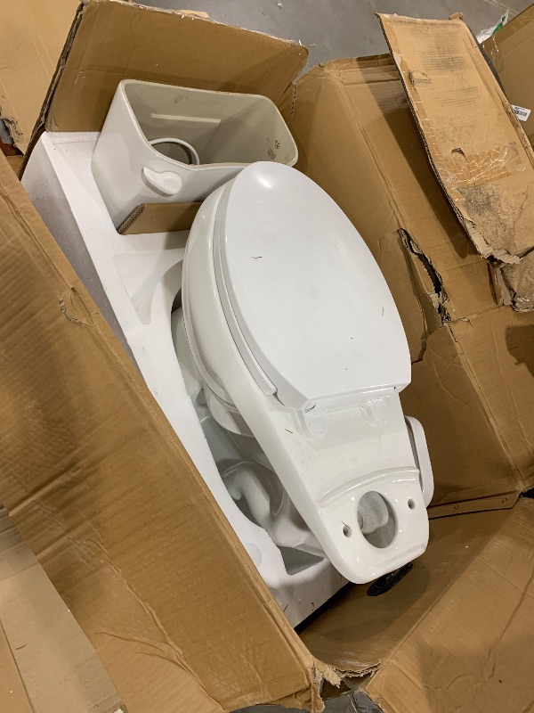 Photo 1 of HOMLYLINK 21 Inch Elongated Tall Toilet for Seniors, Extra High Toilet for Bathroom, Comfort Bowl Height 21 Inch, Seat Height 22 Inch, Two-Piece Single Flush 1.28 GPF, 12 Inch Rough-in, White