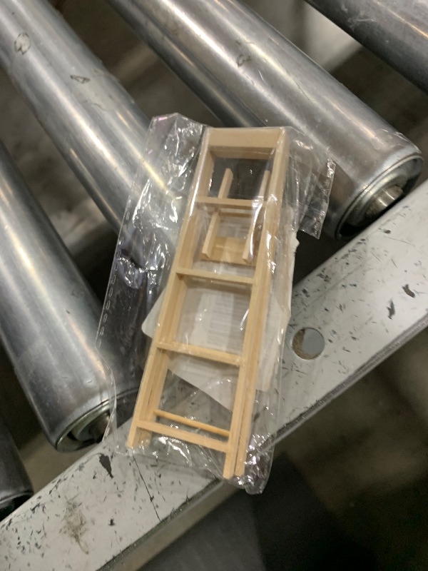 Photo 1 of ibasenice Mini Ladder Wood Step Ladder Mini House Wooden Ladders Wood Furniture Miniatures Table Top Decor Bonsai Decor Miniature Wooden Ladders
