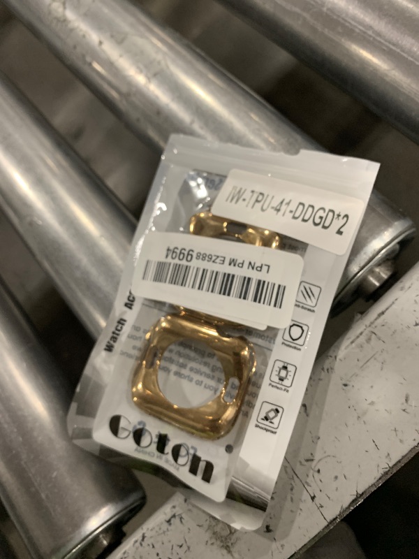 Photo 1 of [2 Pack] Goton Bumper Case for Apple Watch 41mm, [No Screen Protector] Slim Soft TPU Shockproof Case Cover Bumper Protector Accessories for 41mm Apple Watch Series 9/8/7, 41mm Gold+Gold