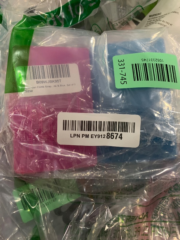 Photo 1 of American Comb Soap Box with Lid, Pink & Blue, Set of 2