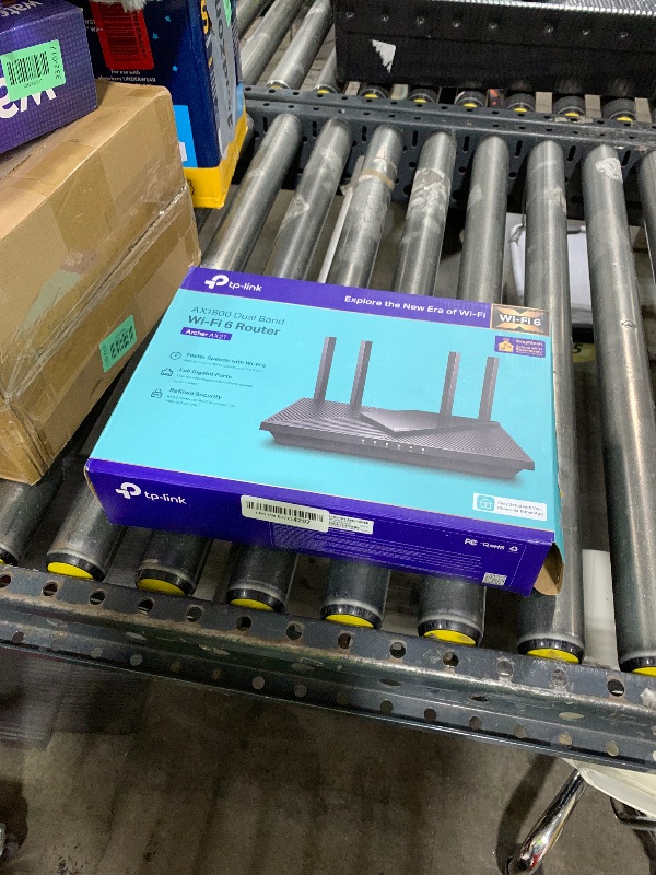 Photo 1 of TP-Link AX1800 WiFi 6 Router V4 (Archer AX21) – Dual Band Wireless Internet, Gigabit, Easy Mesh, Works with Alexa - A Certified for Humans Device, Free Expert Support