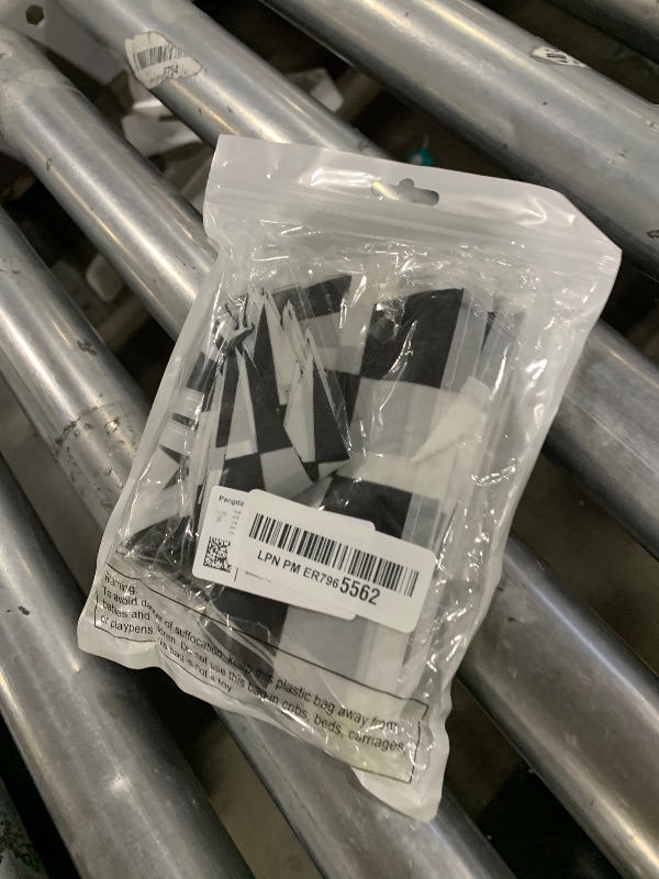 Photo 1 of 10 Meters Checkered Pennant Banner Racing Flag Party Flag Banner Accessory for Race Theme Birthday Party Decoration