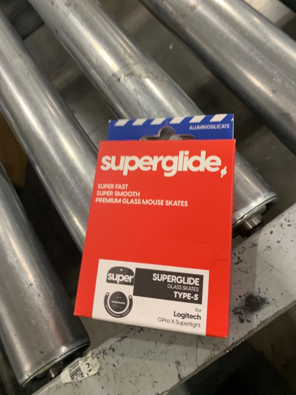 Photo 1 of Superglide Glass Mouse Skates - Super Smooth Glide, Polished Round Edge, Super Fast Gaming Mouse Feet with Durable Sole for Logitech G Pro X Superlight1 (Type-S, Black)