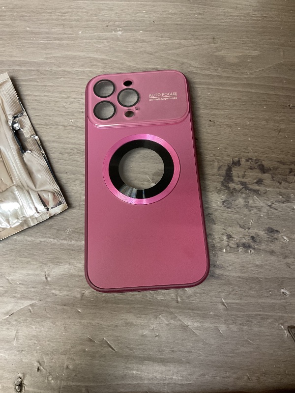 Photo 1 of AXUEQIN-Magnetic Case for iPhone 15 Pro Max /15 Pro/15 Plus/15,Military Grade Shockproof Camera Protection Phone Cover Colorful Frosted Shell (15,Pink)