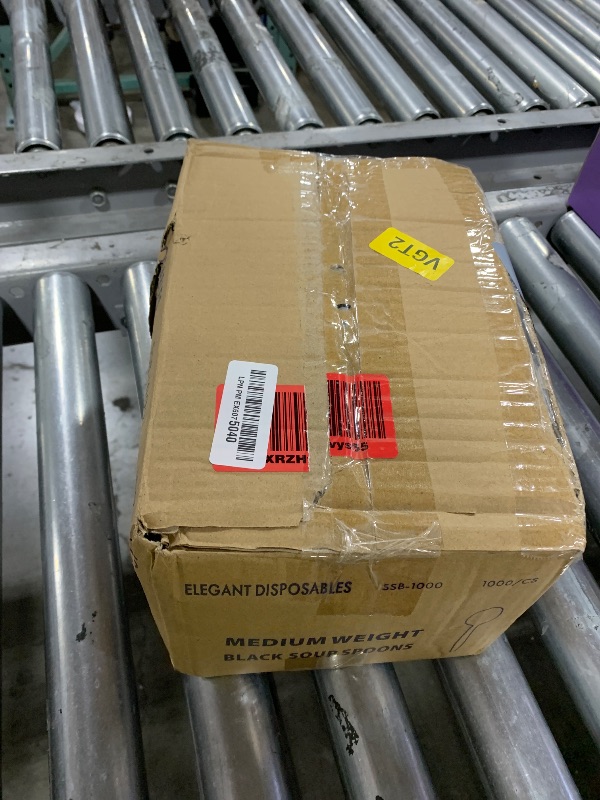 Photo 1 of 1,000 Plastic Disposable Soup Spoons Bulk Black Medium Weight Disposable Silverware Plastic Cutlery Spoons