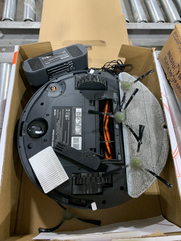 Photo 1 of Robot Vacuum and Mop, Mapping Robotic Vacuums Cleaner with LiDAR Navigation Smart & Strong Suction, WiFi/App/Alexa/Voice Control, Obstacle Avoidance, for Home, Wood/Hard Floors, Pet Hair -Grey