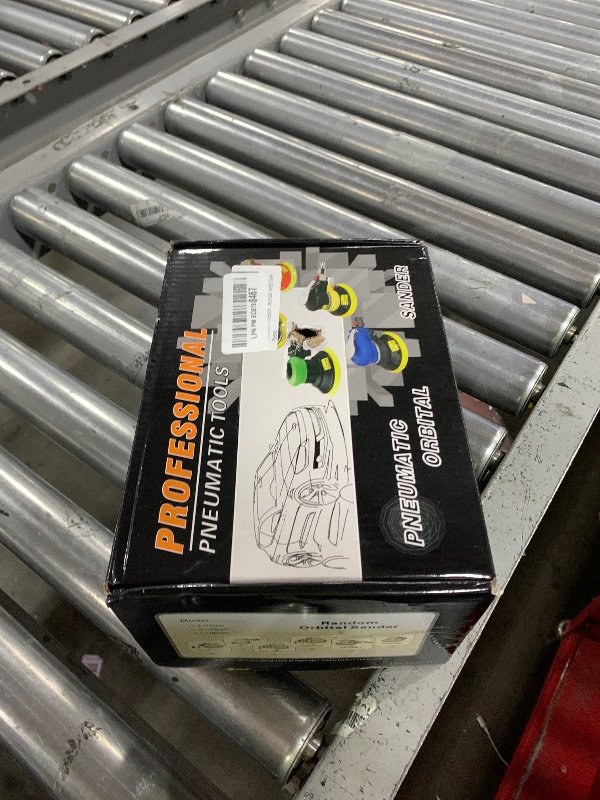 Photo 1 of Valianto 6" Professional Air Random Orbital Palm Sander with 1pc 6" Backup Plate, Heavy Duty Dual Action Pneumatic Sander Silver