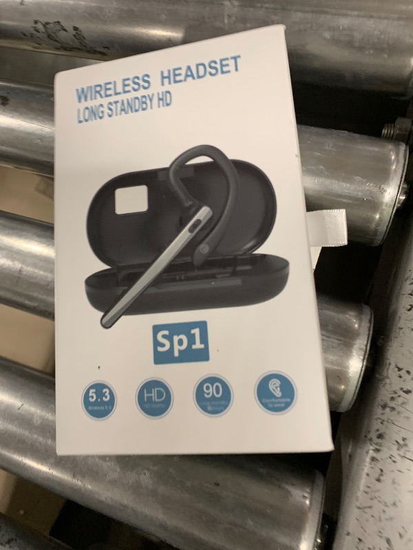 Photo 1 of TERUNSOUl Bluetooth Headset V5.3, Wireless Bluetooth Earpiece with 600mAh Charging Case, 110H Playtime, Hands Free Headset for Cell Phone and Computer with Built-in Microphone for Work Trucker Office