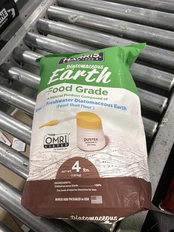 Photo 1 of HARRIS Diatomaceous Earth Food Grade, 4lb with Powder Duster Included in The Bag