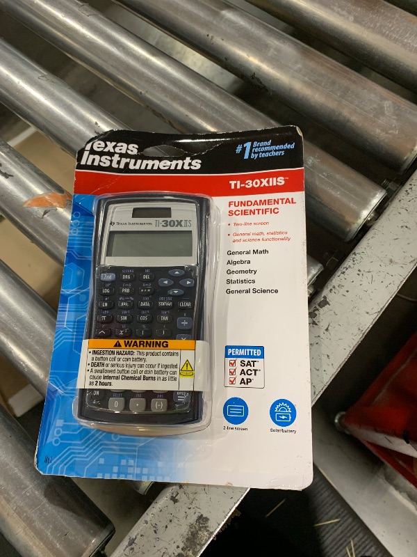 Photo 1 of Texas Instruments TI-30XIIS Scientific Calculator, Black with Blue Accents