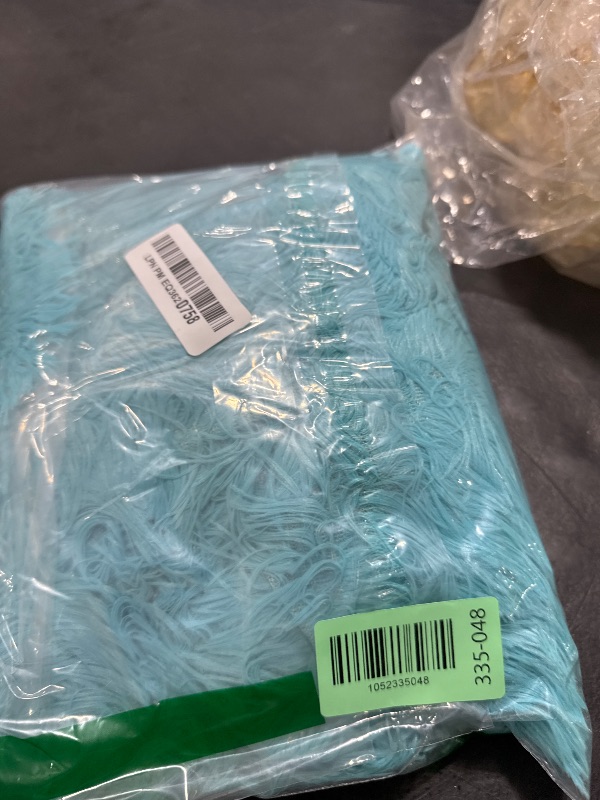 Photo 1 of MorroMorn Decorative Pillows Covers, 2 Packs Faux Fur Pillow Cases Standard Size, Luxury Shaggy Throw Pillowcase Cushion Shams with Zipper Closure Room Decor for Couch Sofa Bed (Aqua, Standard)
