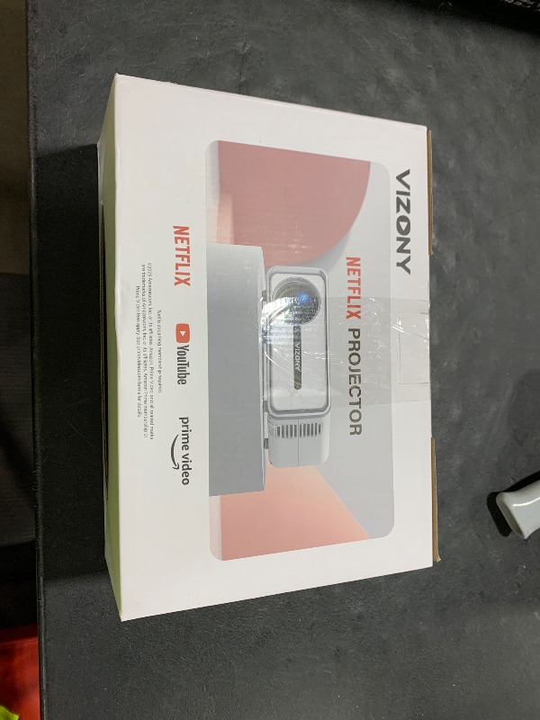 Photo 1 of [Netflix Licensed/Dolby Audio] Smart Projector with WiFi and Bluetooth, VIZONY Native 1080P Projector with Apps Built in Netflix, Youtube, Hulu, Disney+, Portable Mini Projector for Indoor/Outdoor