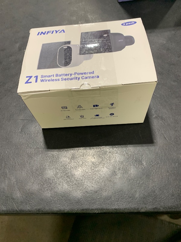 Photo 1 of INFIYA Solar Camera Outdoor Wireless-2.4GHz Wi-Fi Outside Cameras for Home Security, PIR Motion Detection, Siren Alarm, 2K Color Night Vision, SD & Cloud Storage(Optional), Work with Alexa, Z1 2P