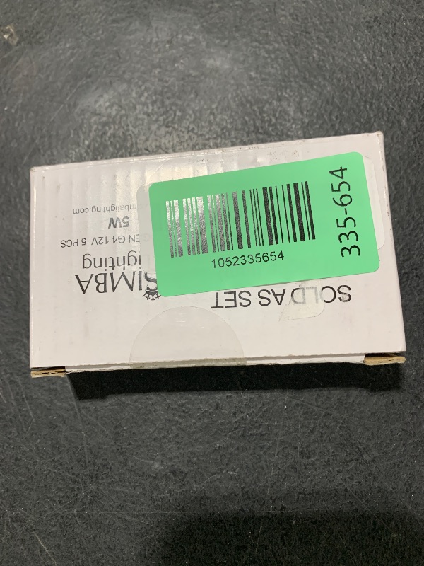 Photo 1 of Simba Lighting Halogen G4 T3 5 Watt 50lm Bi-Pin Bulb 12 Volt A/C or D/C for Accent Lights, Under Cabinet Puck Light, Chandeliers, Track Lighting, 5W 12V 2 Pin JC Warm White 2700K Dimmable, 5-Pack