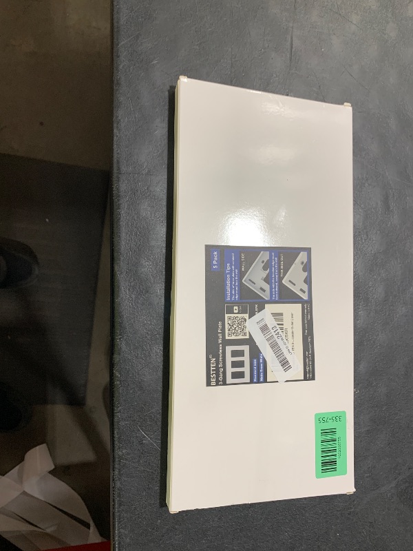 Photo 1 of (5 Pack) BESTTEN USWP6 Matte Snow White 3-Gang Screwless Wall Plate, Decorator Outlet Cover, H4.69” x W6.54”, for Light Switch, Dimmer, USB, GFCI, Receptacle