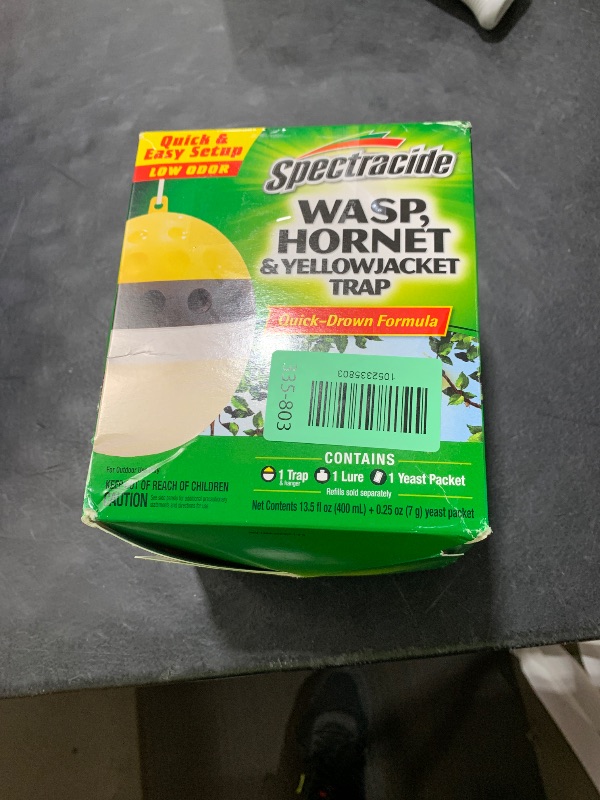 Photo 1 of Spectracide Wasp, Hornet & Yellowjacket Trap, Hanging Wasp & Hornet Trap with a Quick-Drown Formula That Submerges & Kills Insects, 1 Count