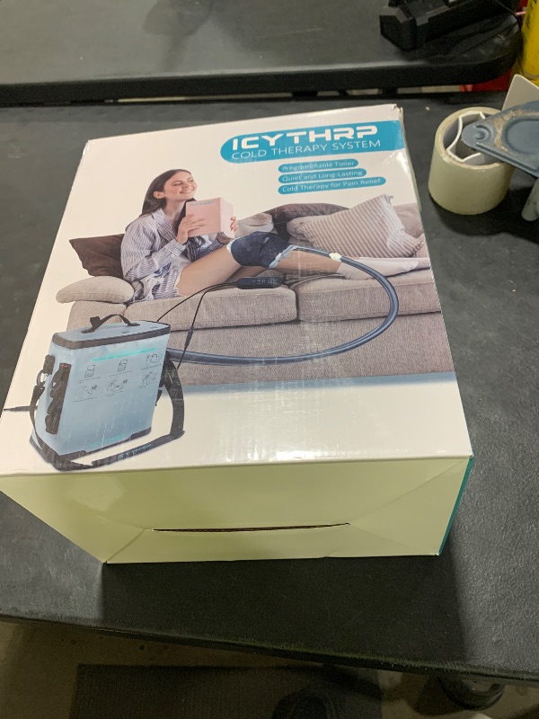 Photo 1 of ICYTHRP Cold Therapy Machine with Programmable Timer, Portable Ice Machine for Knee After Surgery, Knee Replacement Recovery System for Pain Relief with Compression Pad