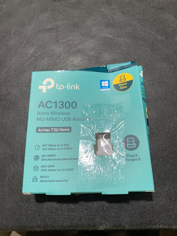 Photo 1 of TP-Link Nano USB WiFi Adapter for PC(Archer T3U Nano)-AC1300 2.4G/5G Dual-Band Wireless Network Transceiver Adapter for Desktop PC, Travel Size, Supports Windows 11,10, 8.1, 8, 7 / up to Mac OS 10.15