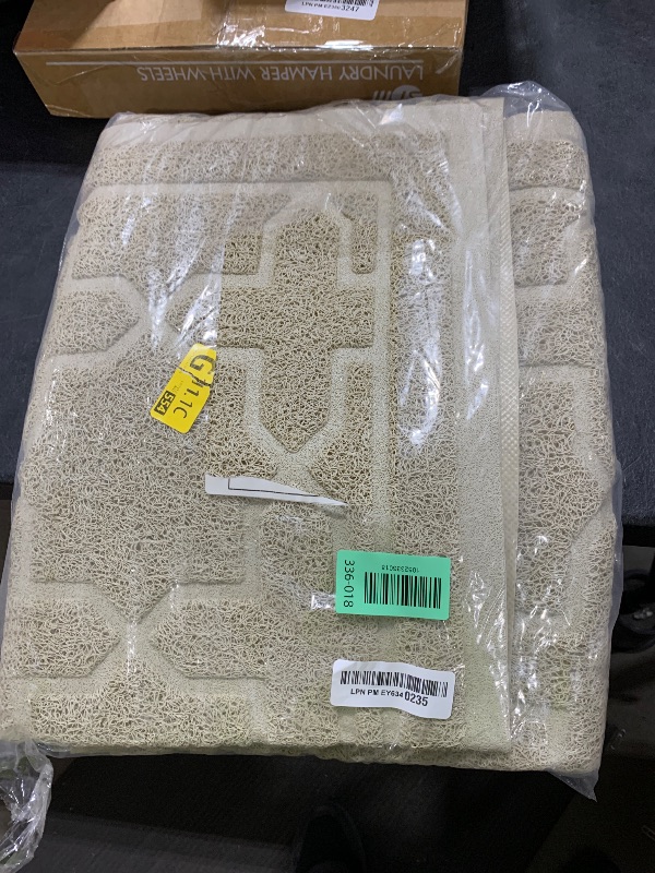 Photo 1 of Yimobra Cat ter Mat, 47"x36" Litter Box Mat with Litter Lock Mesh, Soft Cat Litter Mat Litter Trapping Mat, Easy to Clean, Non-Slip, Water Resistant, Litter Free Floors, Beige