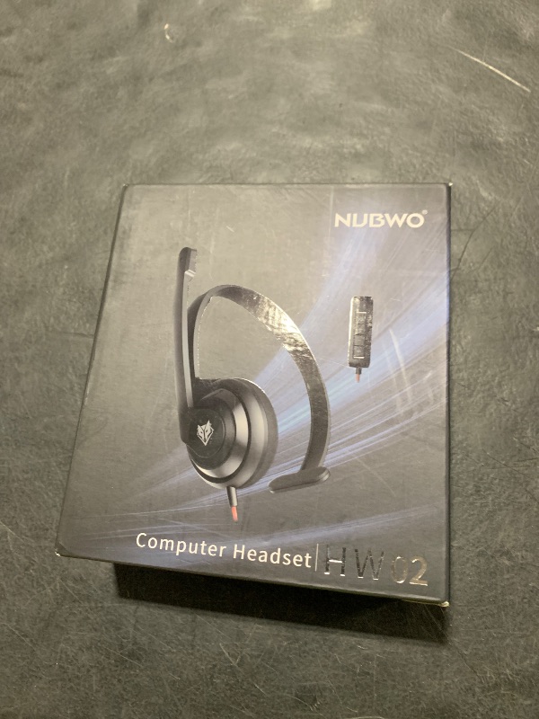 Photo 1 of NUBWO HW02 USB Headset with Microphone Noise Cancelling &in-line Control, Ultra Comfort Computer Headset for Laptop pc, On-Ear Wired Office Call Center Headphone for Boom Skype Webinars?Black?