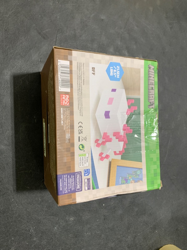 Photo 1 of Paladone Minecraft Axolotl Light, Five Color Modes, Minecraft Lamp to Decorate Your Gaming Desk or Night Stand