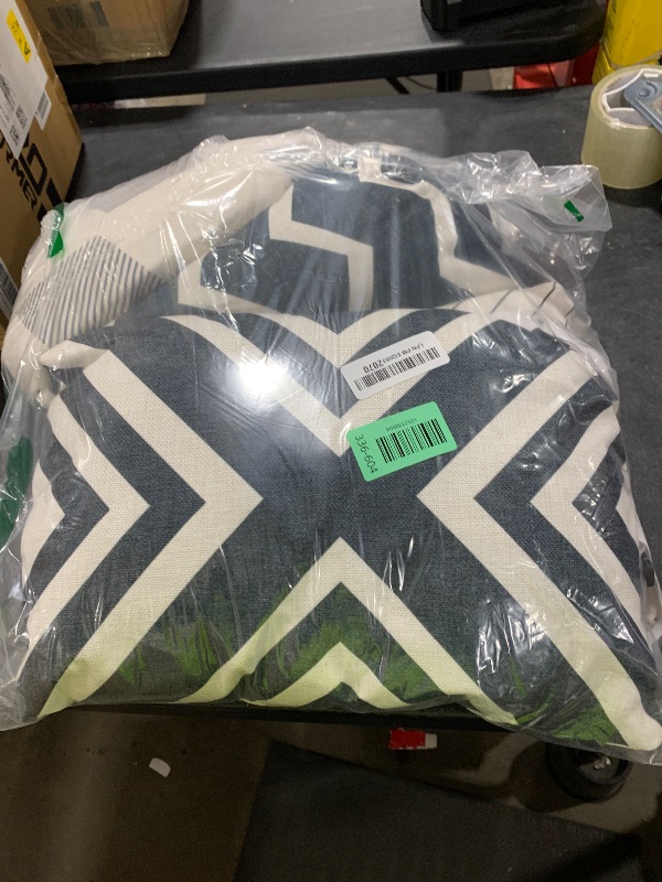 Photo 1 of Juexica 4 Pack Chaise Lounge Headrest Pillow, Decorative Outdoor Patio Neck Headrest Pillow with Adjustable Elastic Strap and Insert, Waterproof, for Pool Recliner, Beach Chair(Black and White,Stripe)