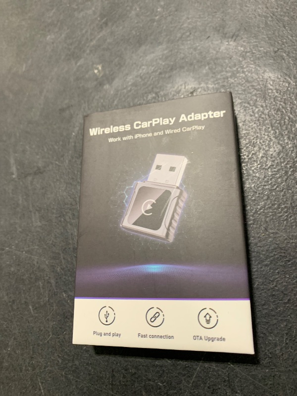 Photo 1 of JDG Wireless CarPlay Adapter, Converts Wired CarPlay to Wireless, for Cars with Built-in Wired Apple Carplay, Super Mini USB Design Car Play Adapter for iPhone, (Black)