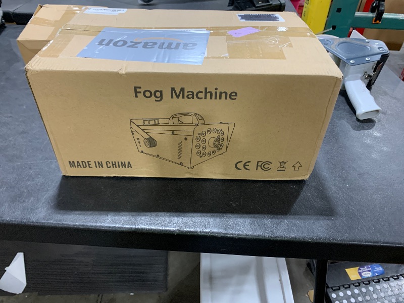 Photo 1 of 1200W Fog Machine Halloween Outdoor with 18 LED Lights 6000CFM Smoke Machine Fog Indoor with Remote for Wedding Party DJ Disco Stage