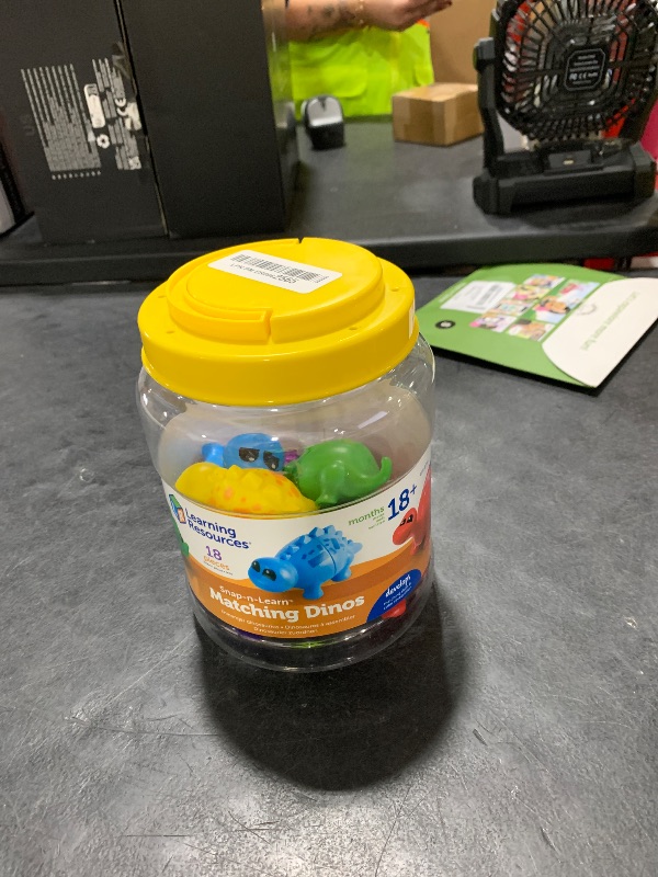 Photo 1 of Learning Resources Snap-n-Learn Matching Dinos - Dinosaur Toys, Mini Plastic Figures, Sensory Bin, Toddler Travel Games, Shape Sorter, Preschool, Fine Motor Skills, Montessori Counting